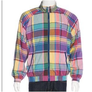 Supreme Madras Track Jacket Multi Color Plaid S/s 17 Size Medium‎